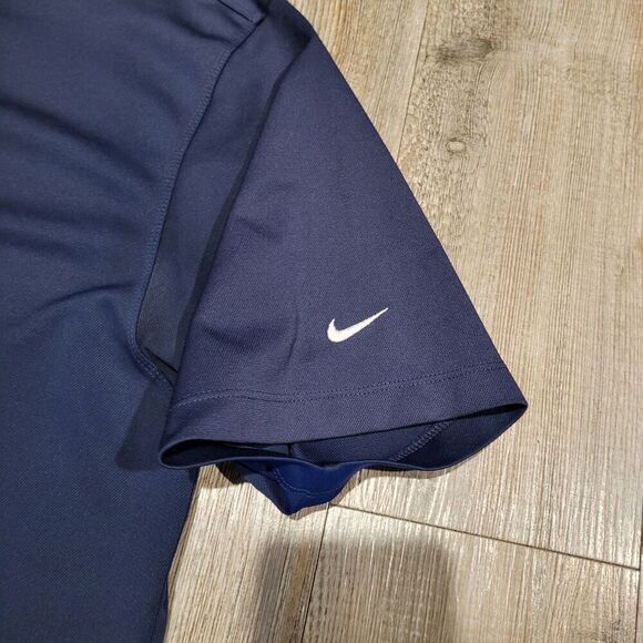 Nike Golf Dri Fit UV Protection Basic Solid Navy Polo Shirt Men's Size XL - Picture 3 of 7